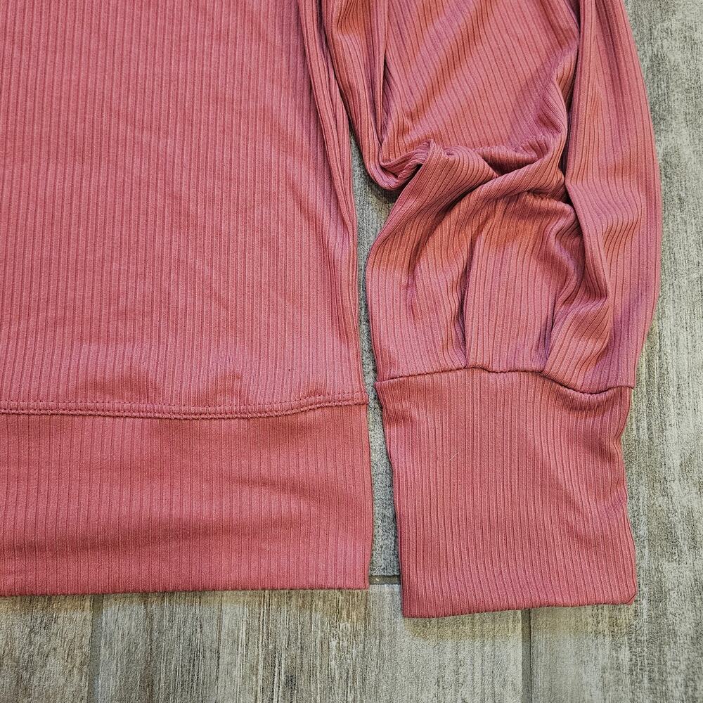Albion Fit Serena Ribbed Top Size L Long Sleeve Crewneck Lounge Athleisure - Picture 8 of 10